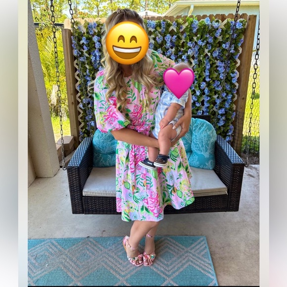 Lilly Pulitzer Knoxlie elbow-sleeve dress in the "Multi Via Amore Spritzer Sz 8 - Picture 8 of 10